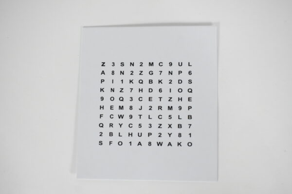 JVRCPN Z Axis Accommodative Rock Chart Set Paper Near Chart