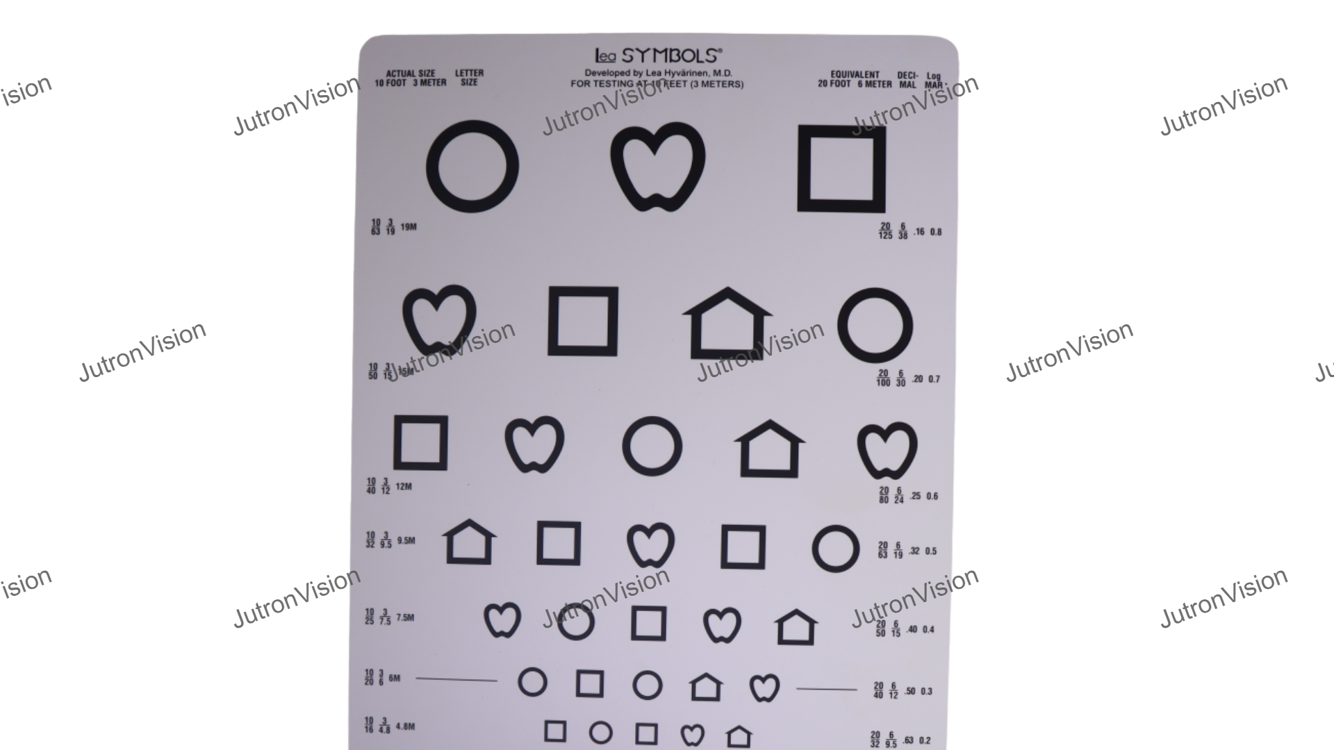LEA SYMBOLS® 13 Line Translucent Distance Chart Set